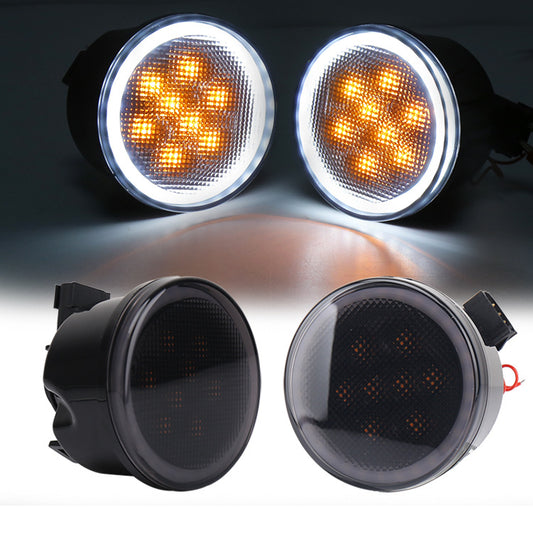 Suitable For Wrangler Modified LED Car Center Grid Lights Turn Signal Warning Wide Signal Lights