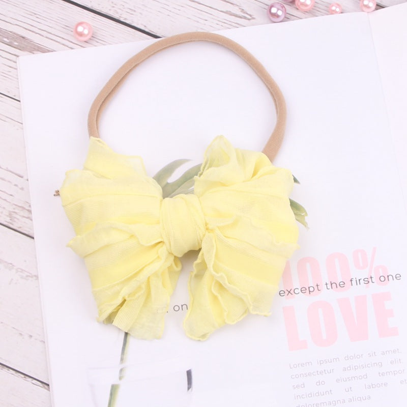 Lace Bowknot Children's Headband Baby Soft And Light Nylon