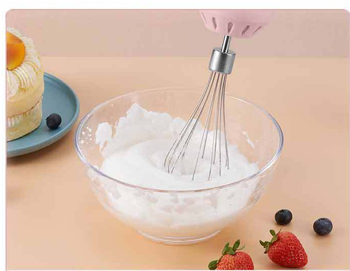 Portable Mini WirelessElectric Egg Beater HandHeld USB Rechargeable Food Mixer Milk Frother 3 Speed Cream Food Cake Mixer