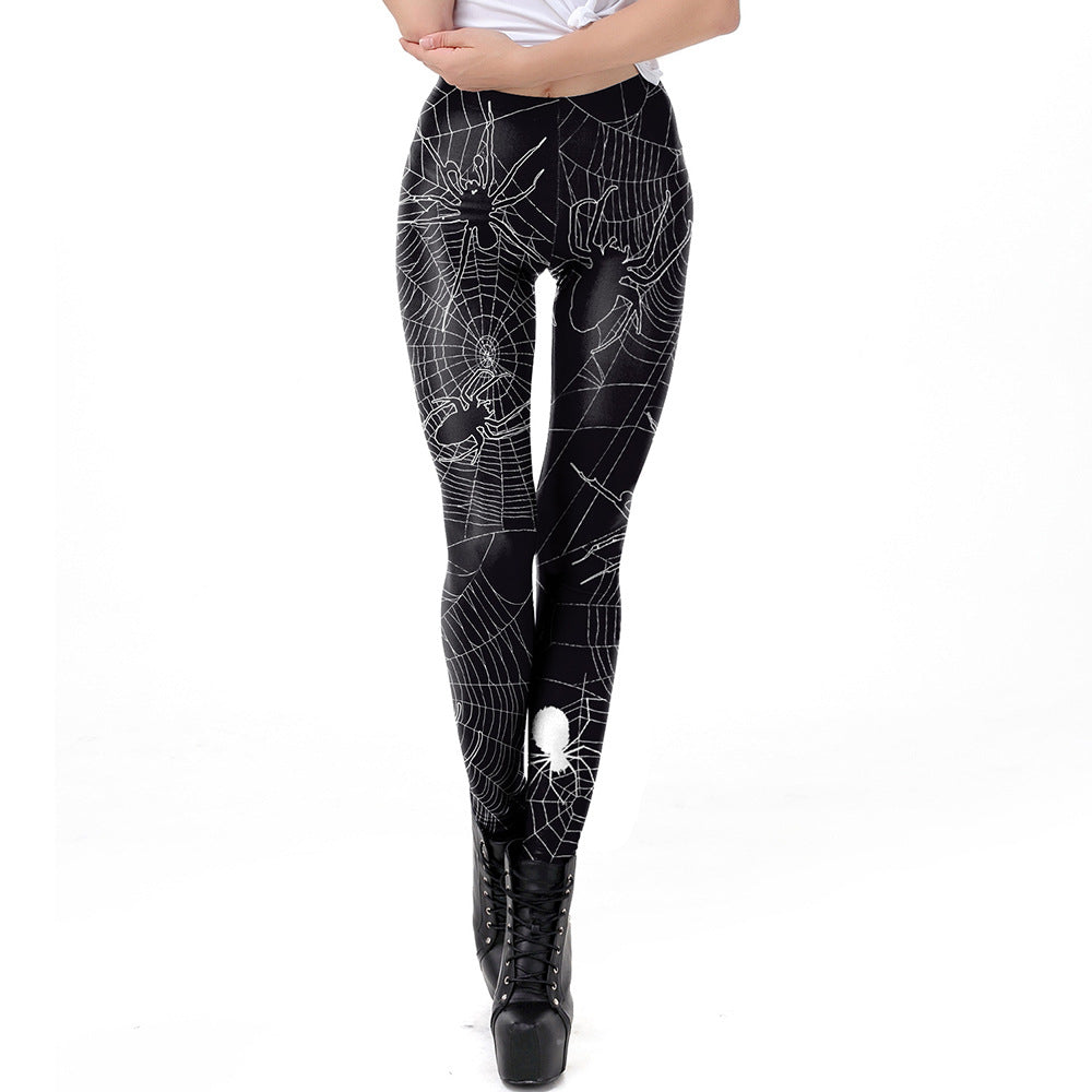 Halloween Costume Horror Ladies Skull Print Leggings