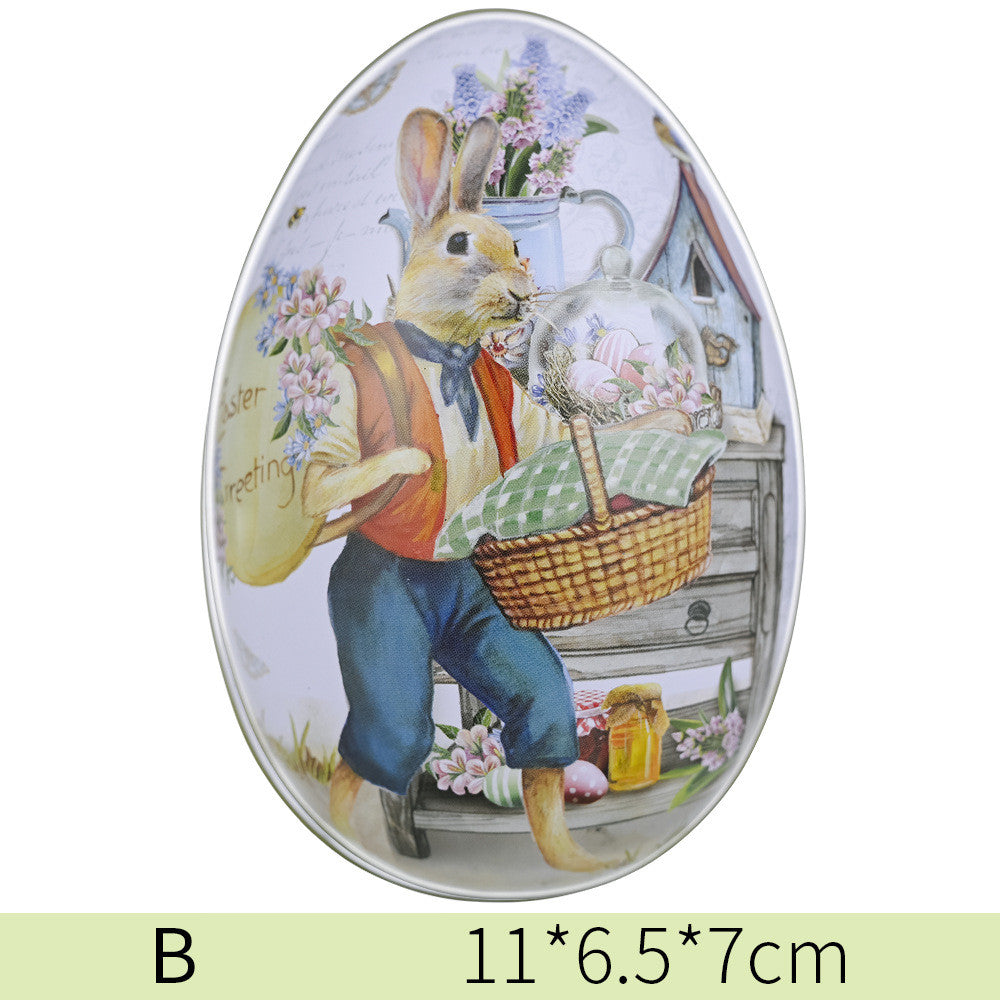 New Easter Decorative Tinplate Egg Creative Tin Box