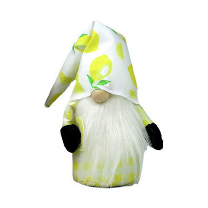 Summer Lemon Faceless Elderly Plush Doll Ornament