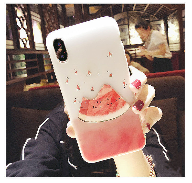 Summer Watermelon Phone Case Silicone All-Inclusive Small Scrub