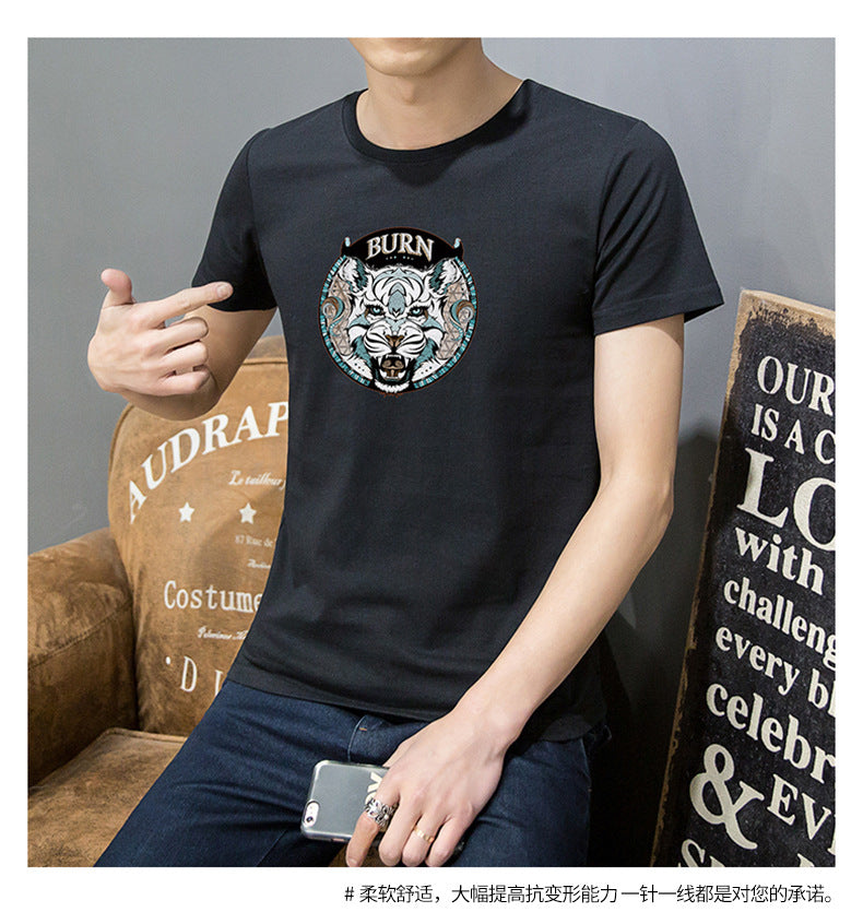 Short Sleeve T-shirt Summer Cotton Top Half Sleeve