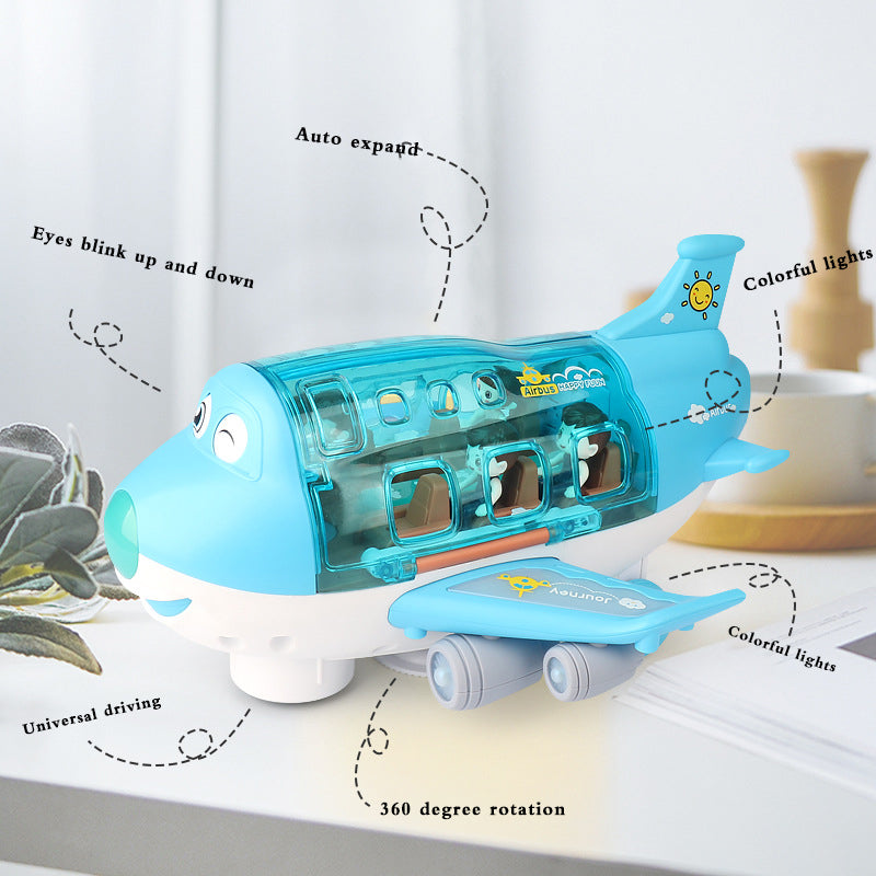 Simulation Model 360 Rotating Music Light Children's Toy Airplane