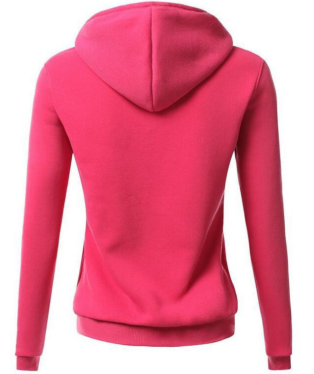 Casual Hooded Long Sleeve Slim Letter Sweatshirt