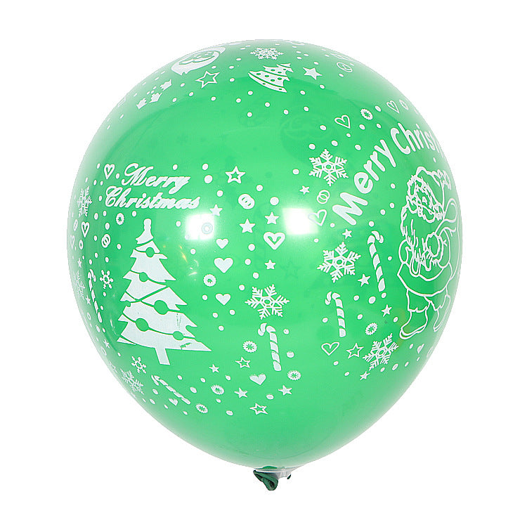 Christmas Decoration Printing Thickened Latex Balloon