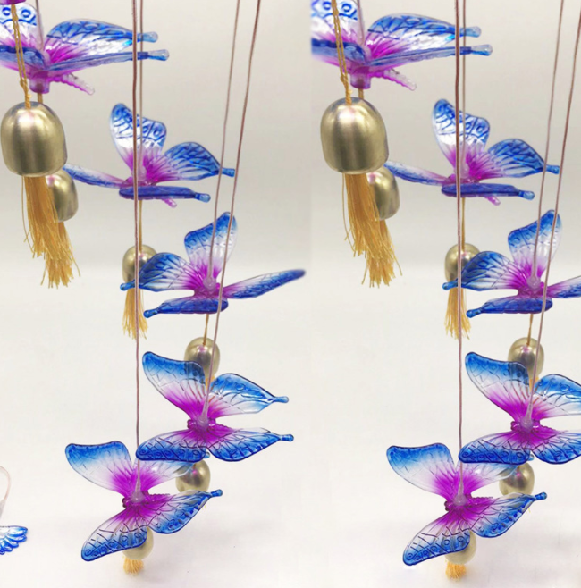 Color Changing Solar Power Wind Chime Crystal