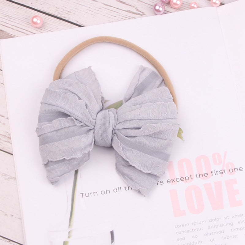 Lace Bowknot Children's Headband Baby Soft And Light Nylon