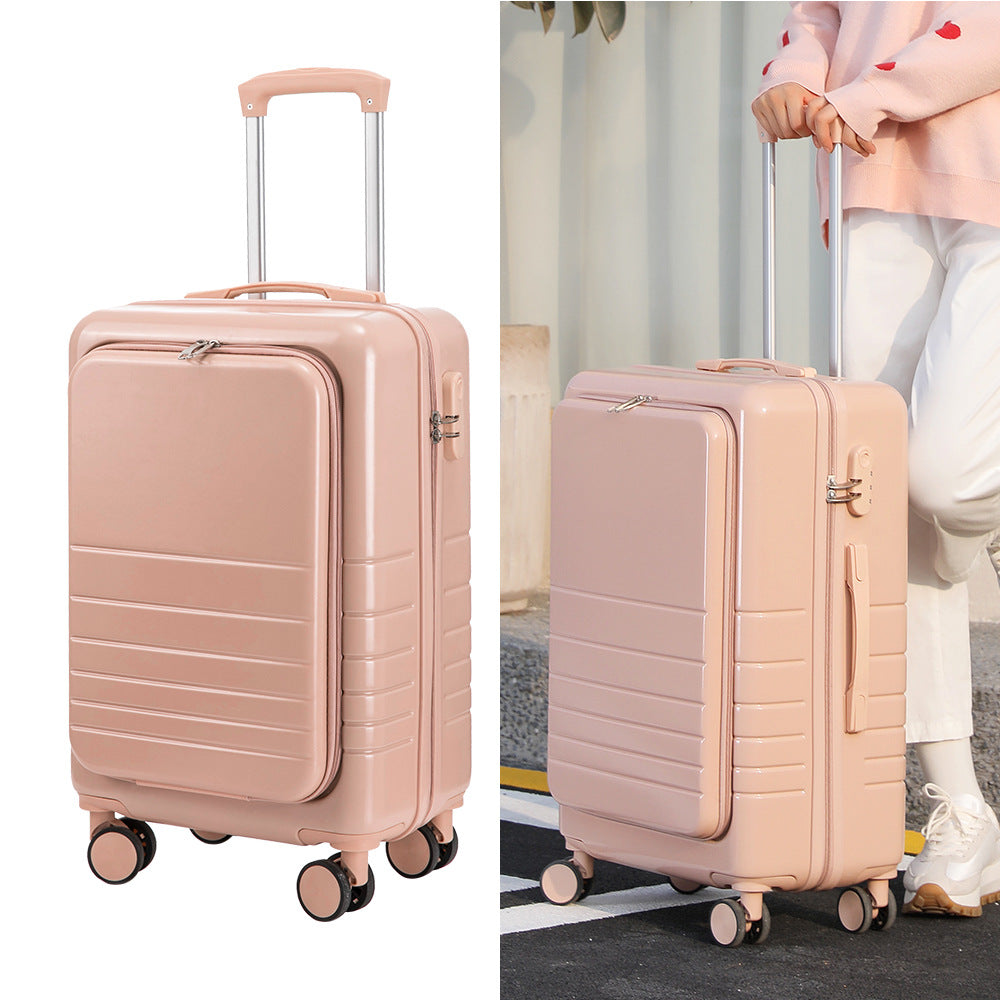 Large Capacity Suitcase Front Lid Pull Rod Case