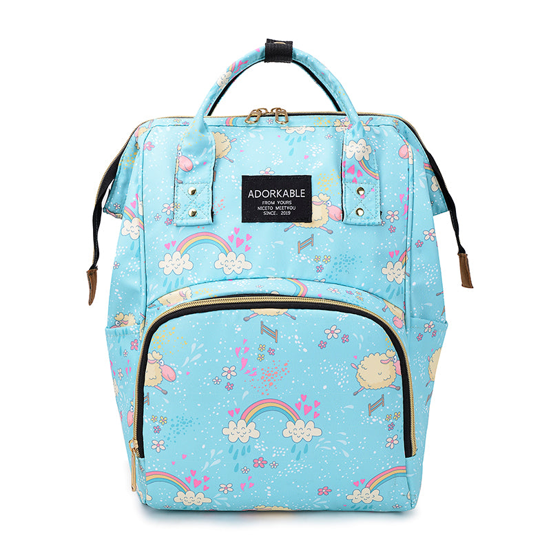 Fashion Printed Pattern Mommy Bag Multifunctional Backpack