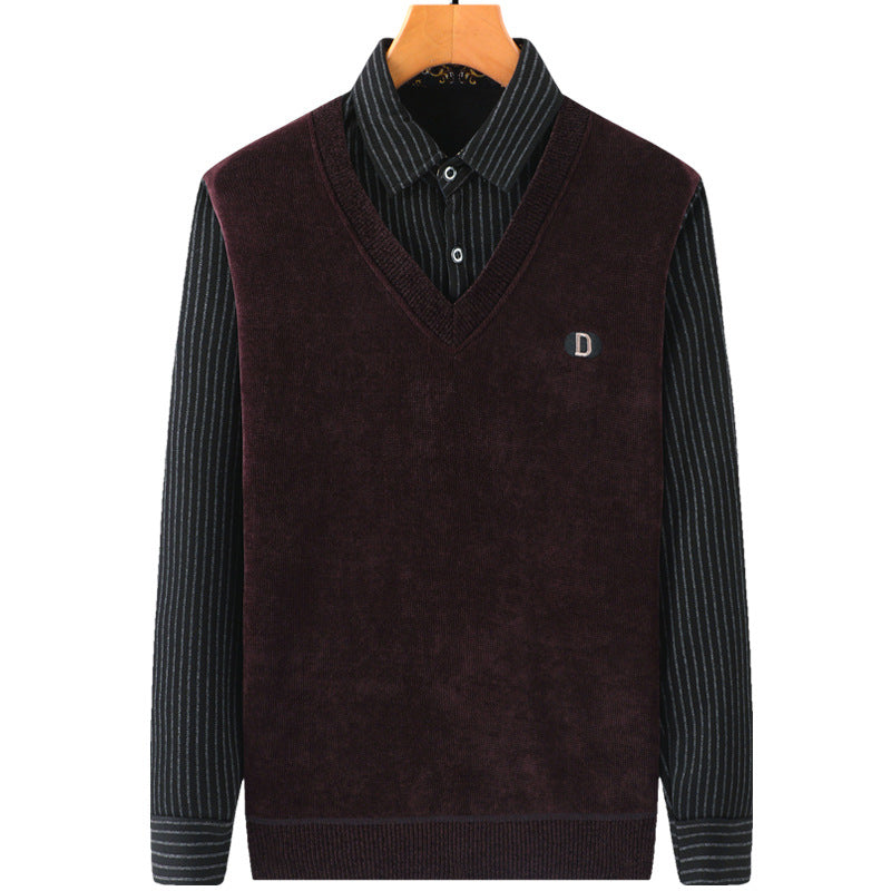 Men's Chenille Fleece And Heavy Sweater