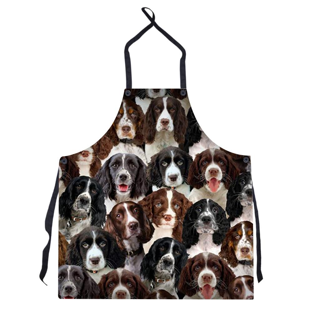 New Style Print Burst Uniform Solid Color Apron