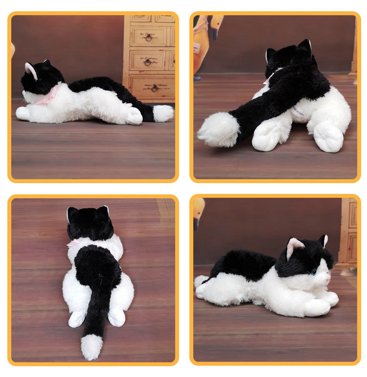 Simulation Cat Plush Toy Doll Cute Puppet Pillow