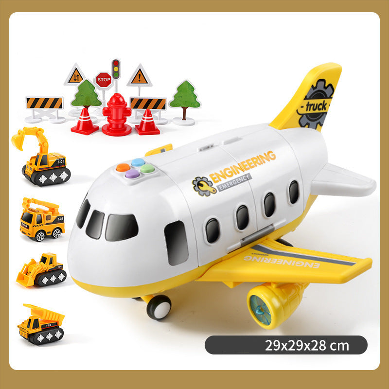 Children's Police Alloy Car Parking Lot Airplane Model Toy