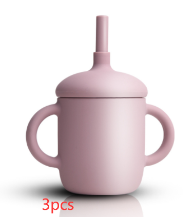 New Design Baby Feeding Cup Straw Water Bottle Sippy Cup Silicone