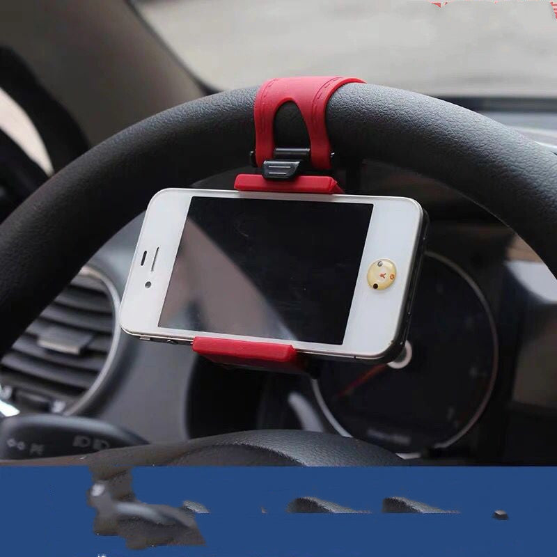 Car Supplies Multifunctional Car Phone Holder Steering Wheel Hanging Button Mobile Phone Holder Of Cars Navigation Phone Holder