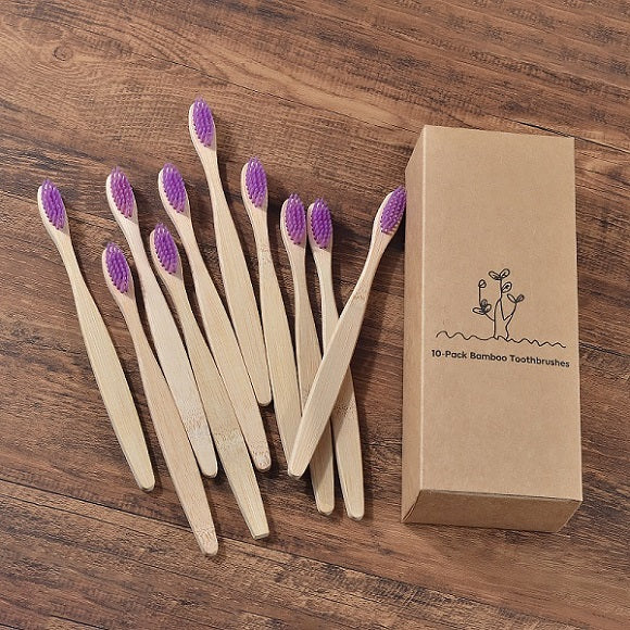 New Design Mixed Color Bamboo Toothbrush Eco Friendly Woode