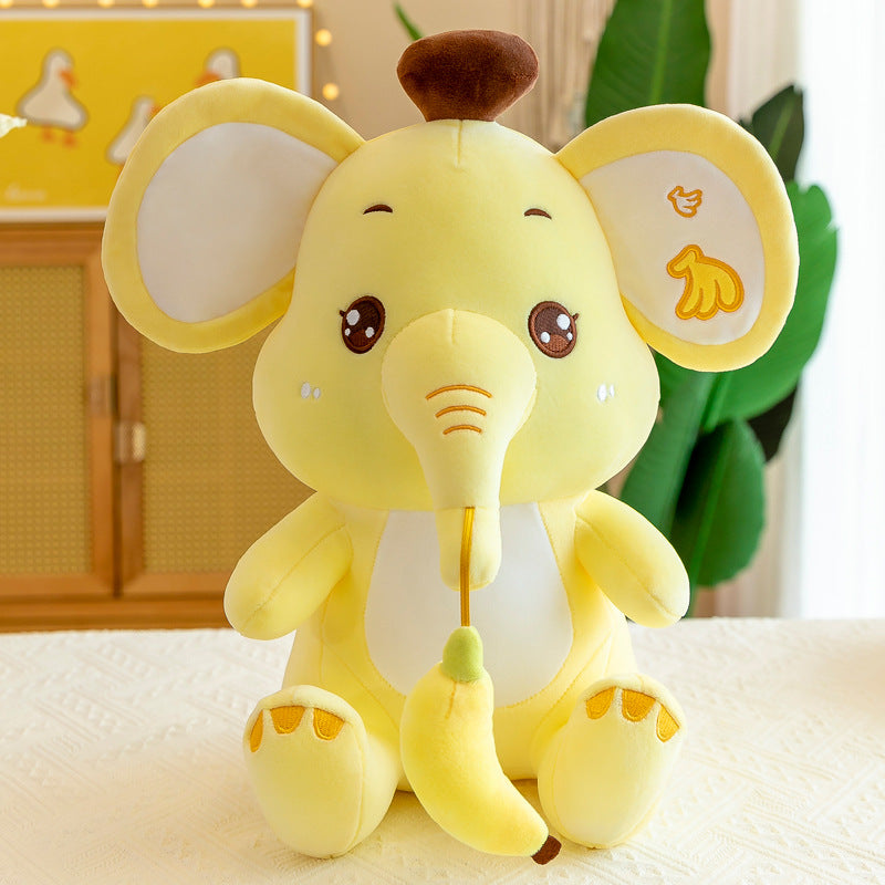 Scissors Machine Holding Banana Baby Elephant Doll