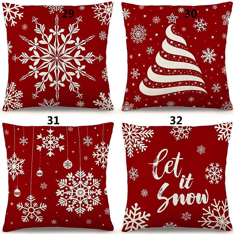 Christmas Fashion Minimalist Print Sofa Pillow Cover