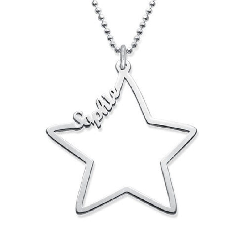 Five-pointed Star Jewelry Personalized Name Customization Explosion Necklace