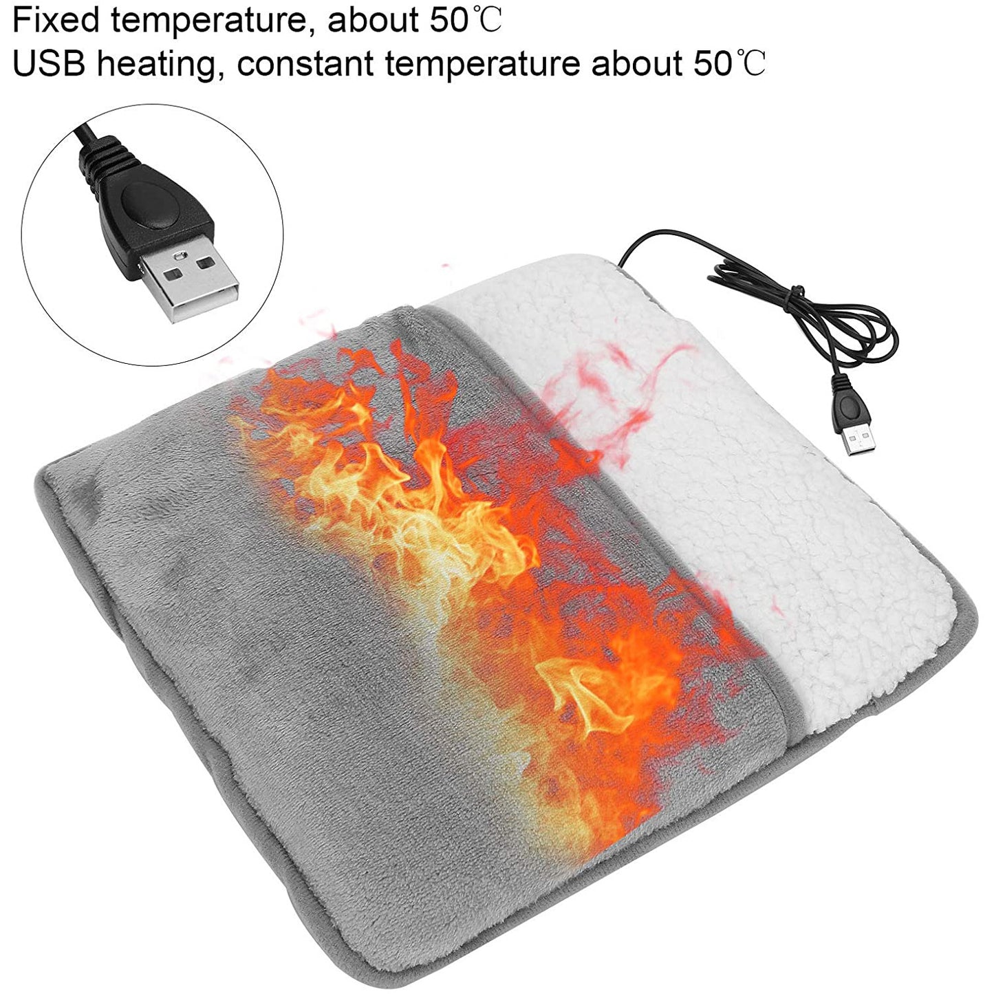 USB Heating Foot Warmer Warmer Treasure Cover Artifact Board Warm Shoe Board