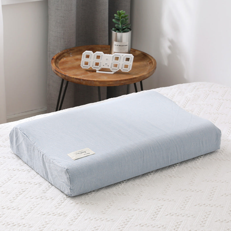 Washed Cotton Latex Pillowcase Skin-friendly