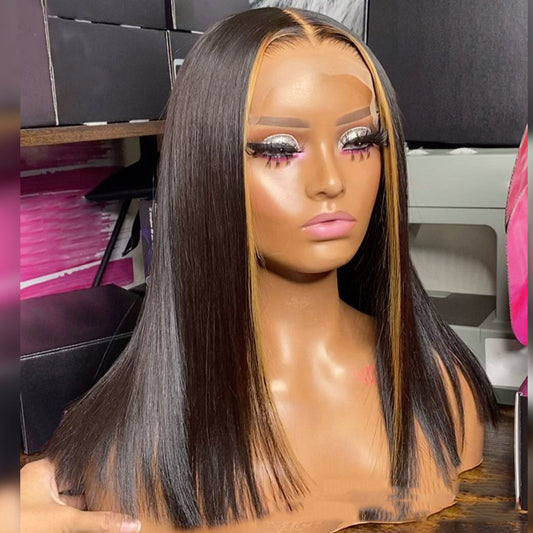 Highlight Ombre Transparent Lace Wig Human Hair