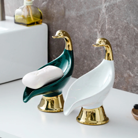 Soap Rack Creative Swan Household Non-playing Ceramic Rack