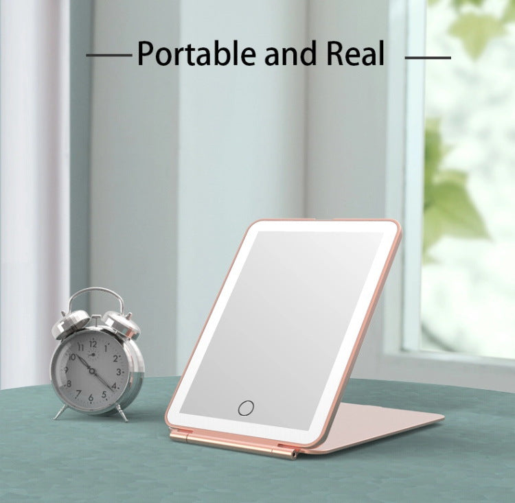 Live Flat Portable Makeup Mirror With LED Dimmable