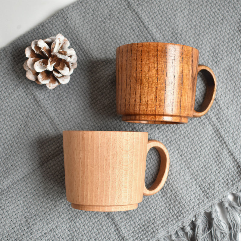 Beech Wood Jujube Wood Coffee Cup Three-piece Tea