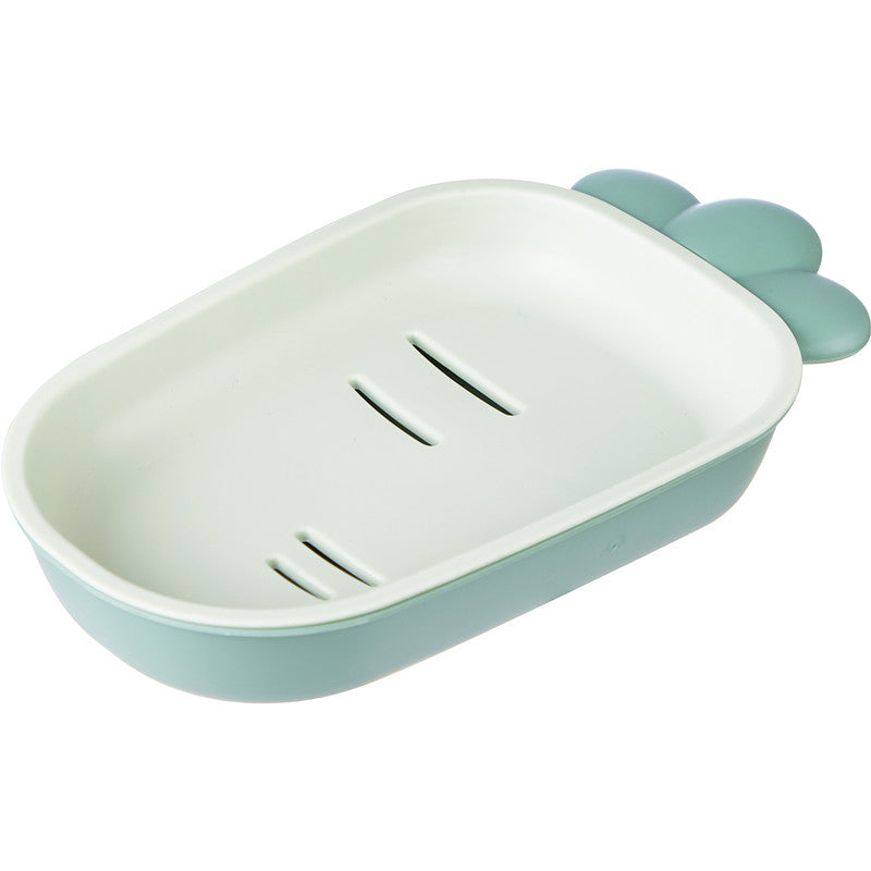 Carrot Household Creative Double Drain Soap Box