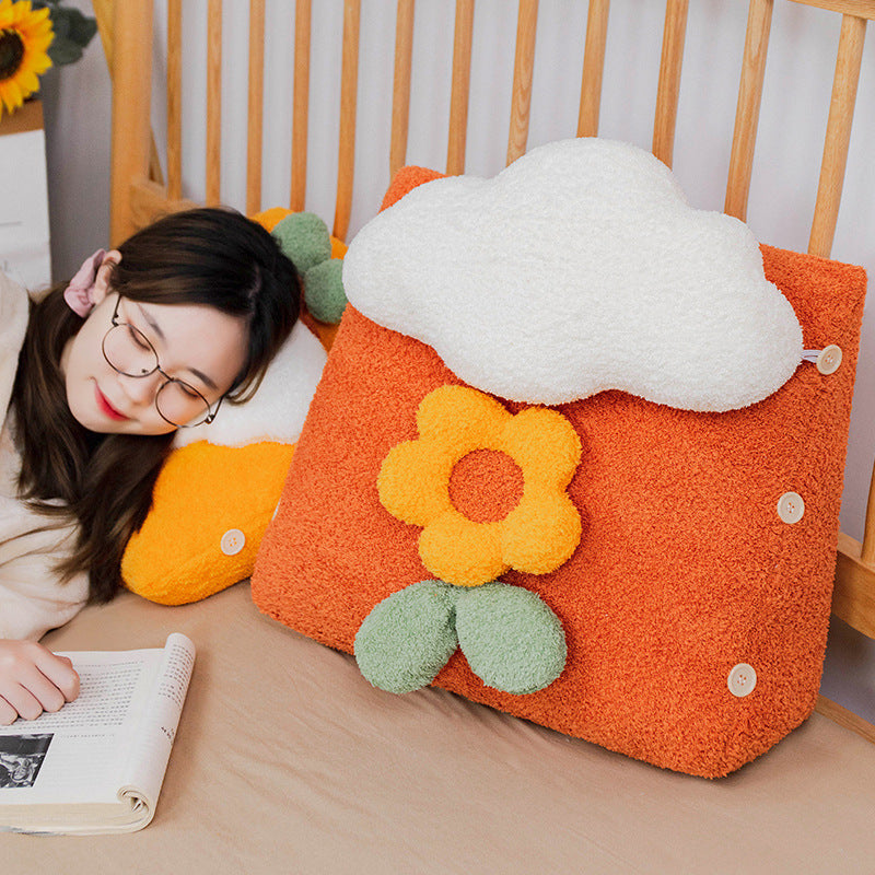 Girl Student Dormitory Sleeping Flower Bedside Pillow