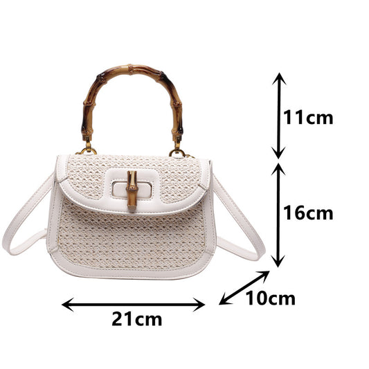 Summer Weave Crossbody Bags For Women Straw Woven Shoulder Bag Fashion Small Flap Messenger Bag All Match Beach Ladies Handbags