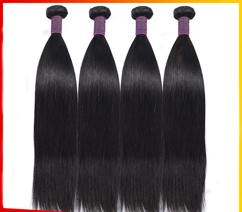 Human Hair Natural Color Straight Black Curtain