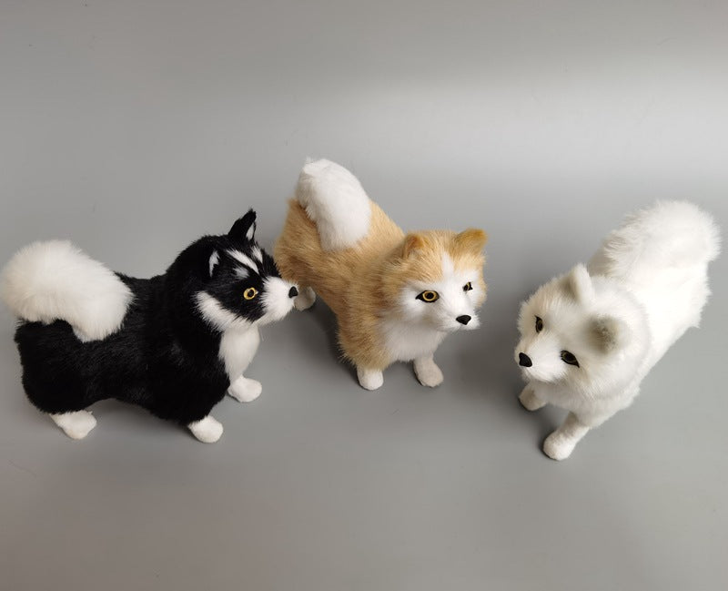 Children's Toy Faux Fur Husky Decoration Ornament