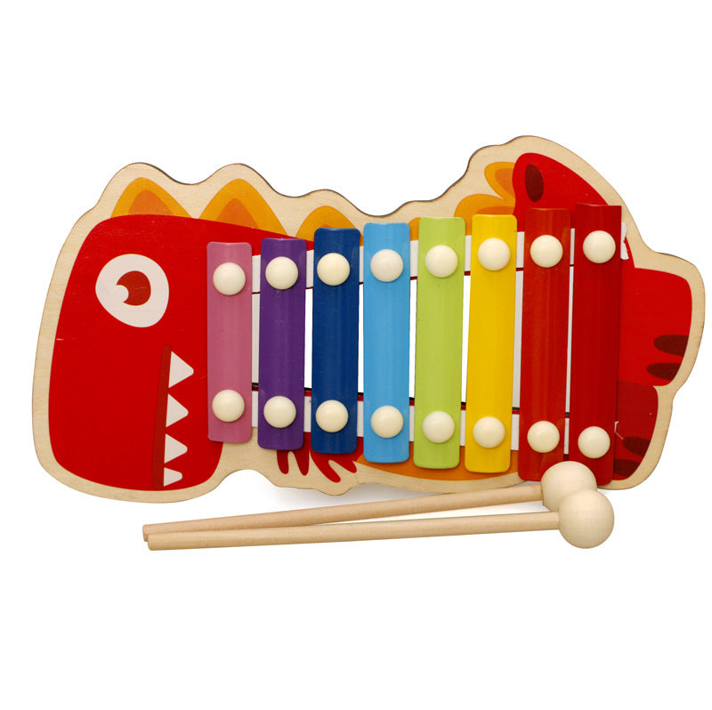 Wooden Cartoon Animal Octave Player Knocking Piano Octave Children Percussion