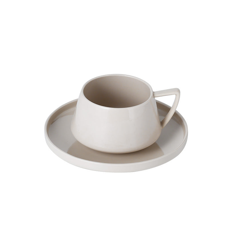 Home Office Afternoon Tea Mug Simple Coffee Cup Saucer Set