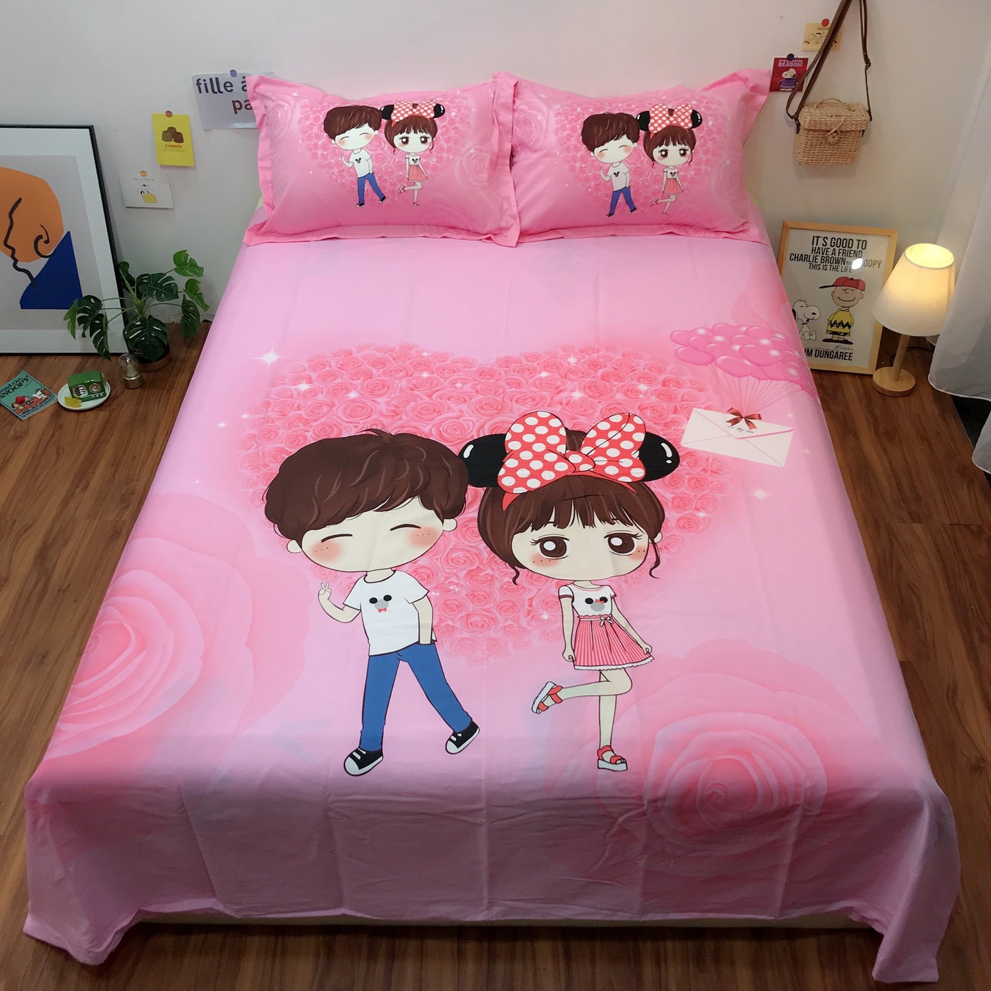 Cotton Cartoon Single Piece Can Be Equipped With Duvet Cover Sheet