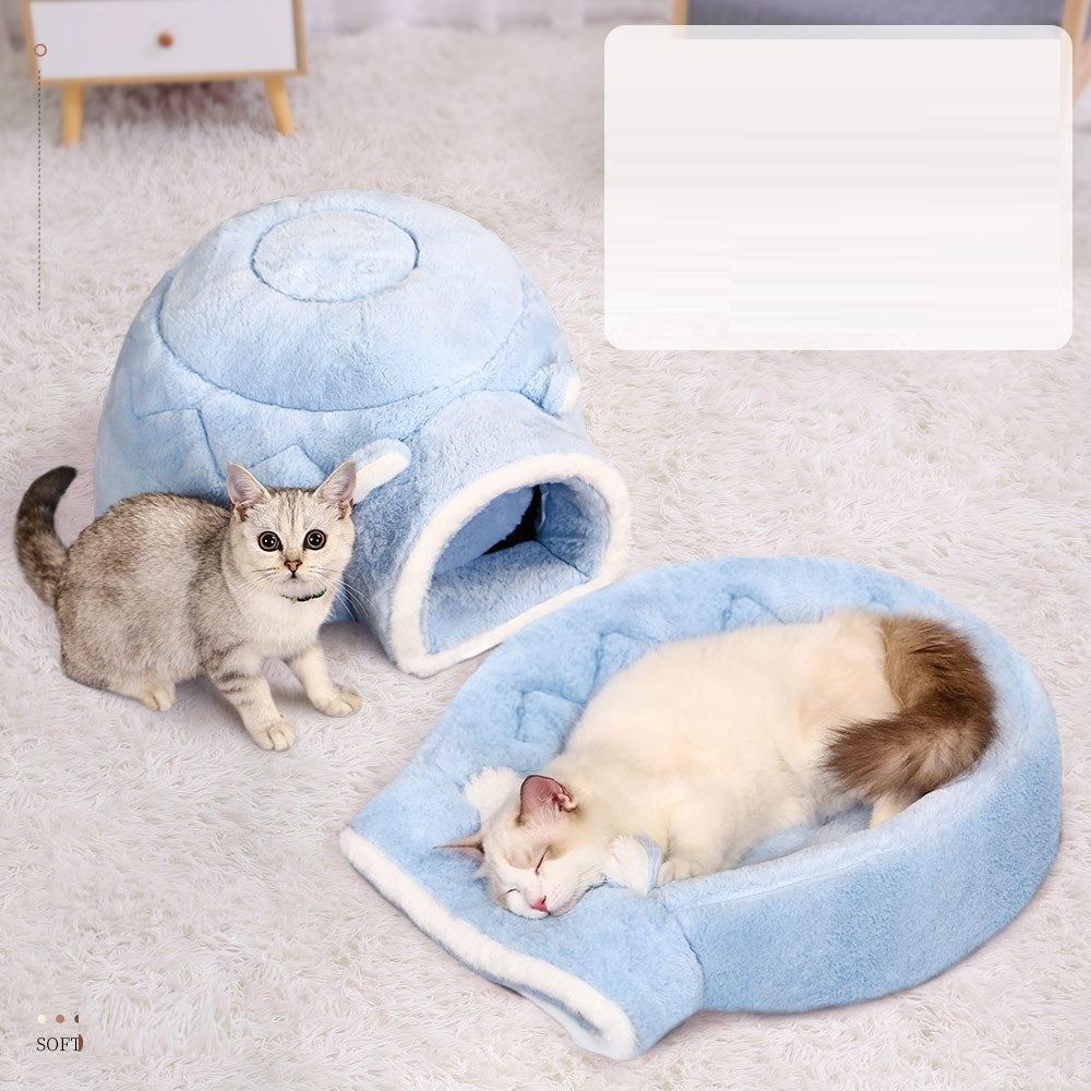 Fully Enclosed Dual-purpose Pet Sleeping Autumn And Winter Cute Nest