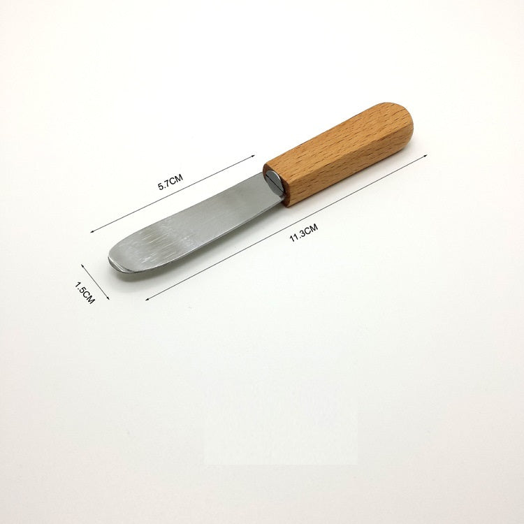 Stainless Steel Wooden Handle Butter Scraping Butter Spatula