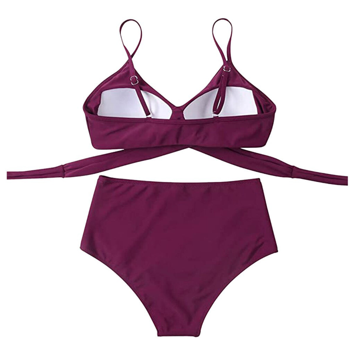 Two-Piece Cross High Waist Split Swimsuit