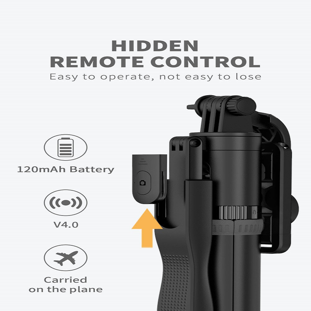 Compatible with Apple, Bluetooth Wireless Selfie Stick Tripod Foldable Monopod