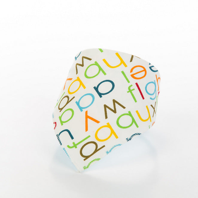 Children's Triangle Towel Baby Bib Saliva Towel Double-layer Cartoon Printing Double-sided Snap