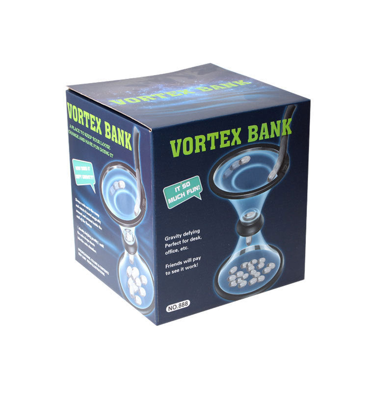 Pressure Relieving Vortex Bank Watch Money Defy Gravity Circling Around When Saving Loose Coins Funnel Shape Piggy Bank