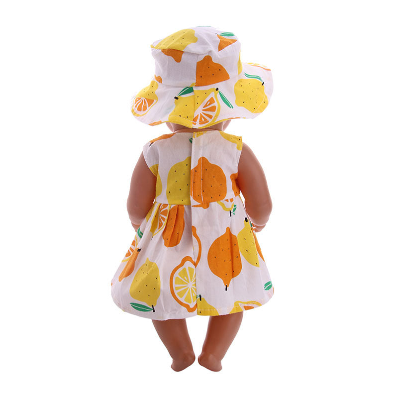 18 Inch American Girl Doll Lemon Skirt  Hat Americangirl Doll Skirt