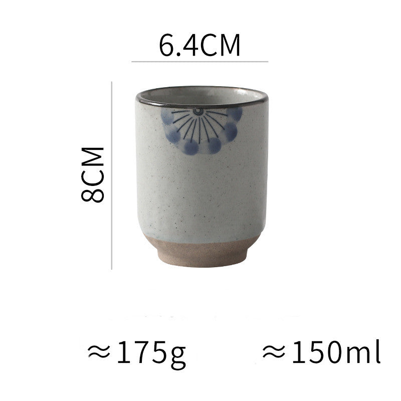 Japanese-style Ceramic Hand-colored Striped Water Cup