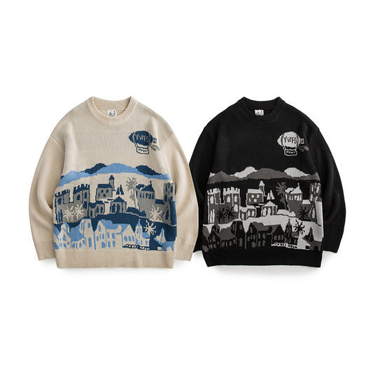 Men's Thick Round Neck Casual Loose Sweater