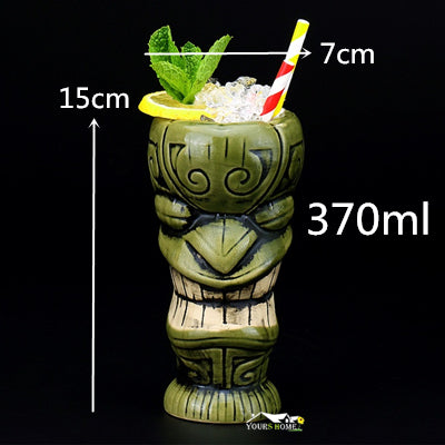 Personalized Hawaiian Ceramic Cocktail Glass