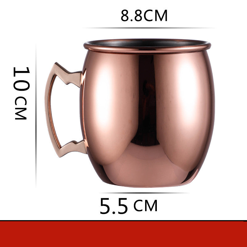 Moscow scorpion cup stainless steel hammer point light body copper plated black cocktail glass